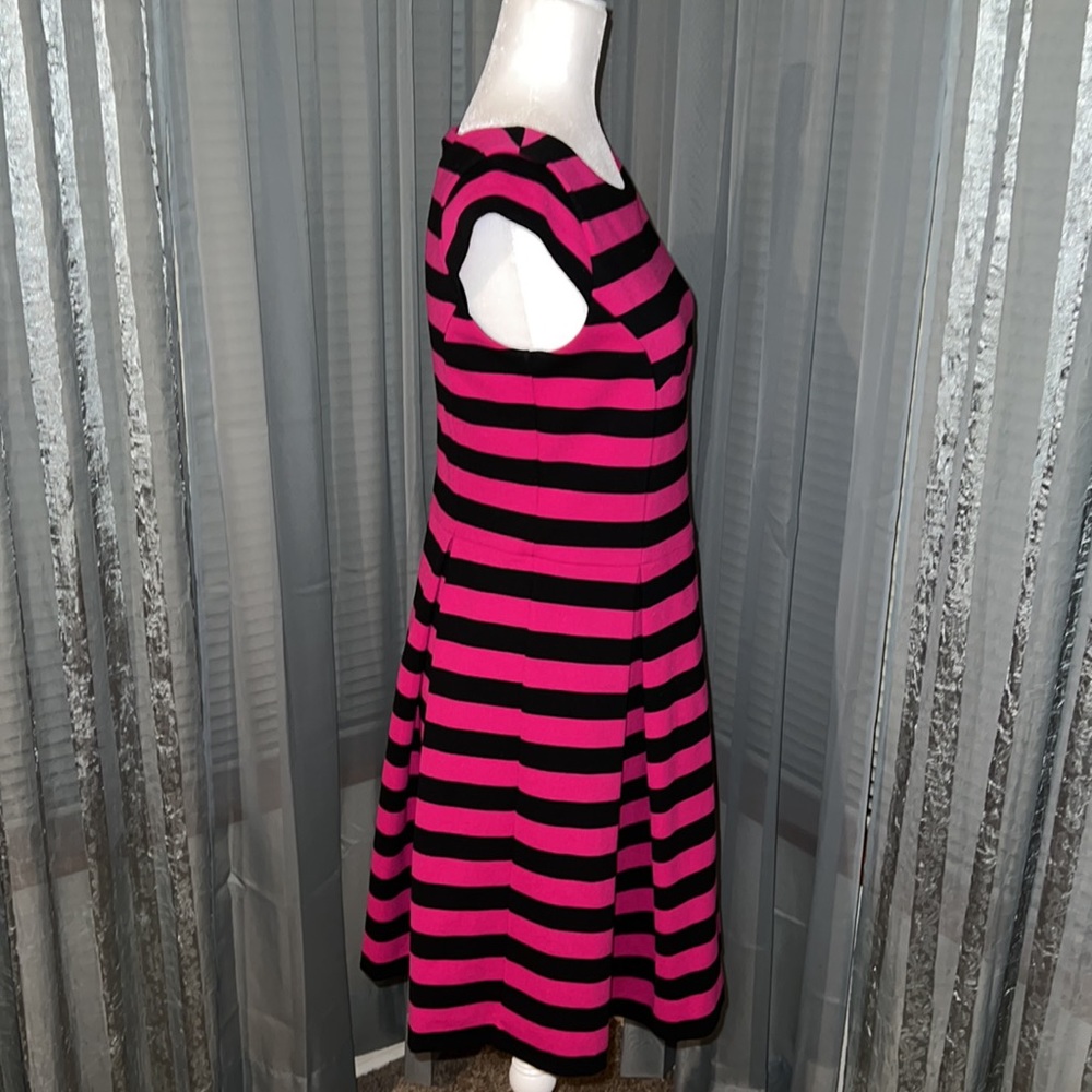 INC Black and Pink Striped Dress Size M - Picture 7 of 12